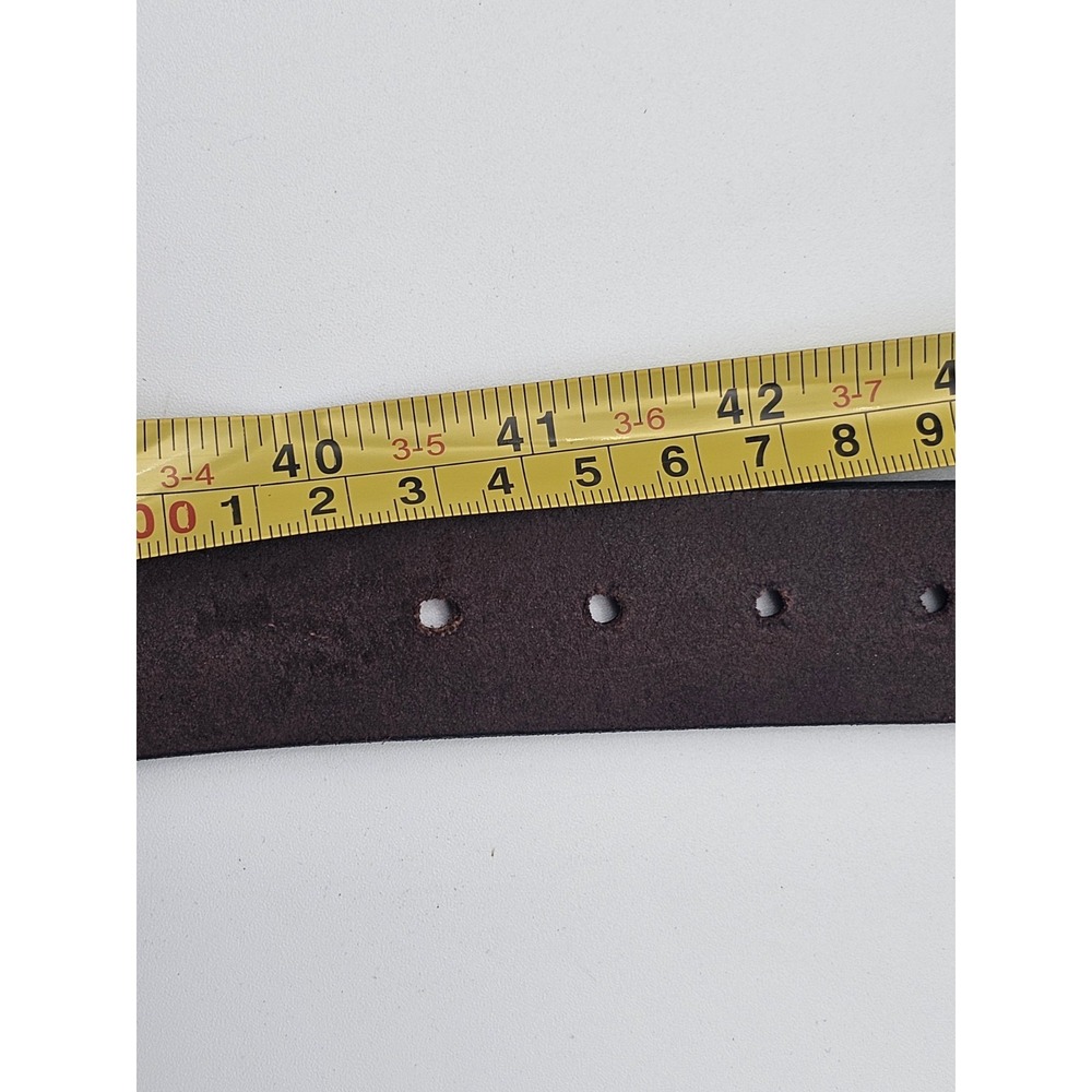 Black Leather Belt with Gold Bulldog Motif and Brass Buckle - Picture 6 of 6